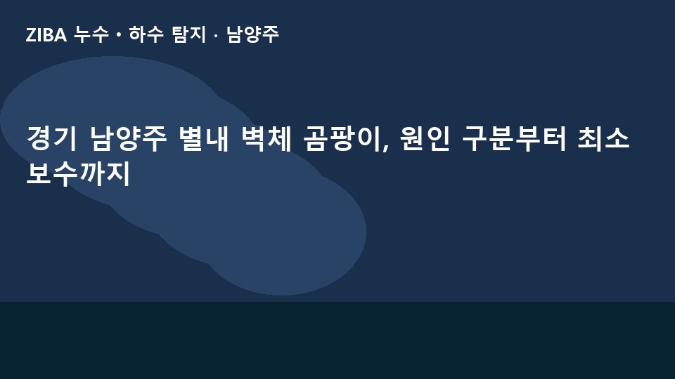 경기 남양주 별내 벽체 곰팡이, 원인 구분부터 최소 보수까지